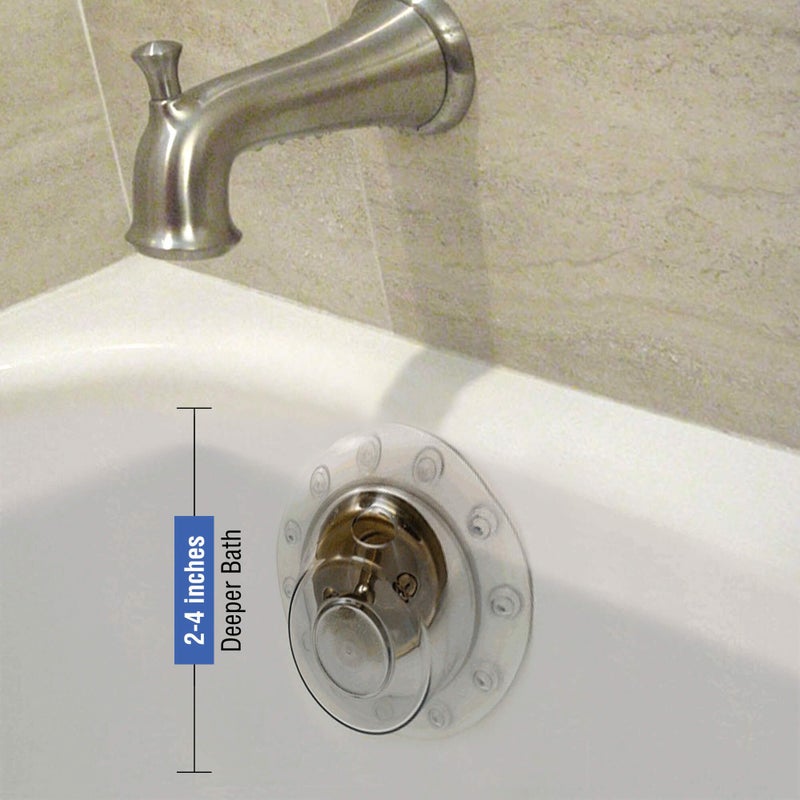IndulgeMe Overflow Drain Cover, 4 Inch Diameter, Enjoy a Deeper Bath, Fits Most Bathtubs Drain Covers - Image 2